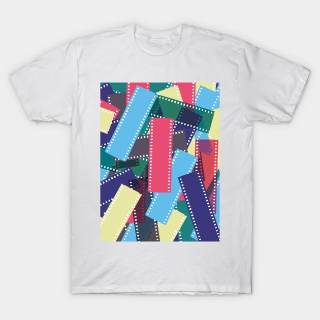 Messy Film Negatives T-Shirt by aaalou
